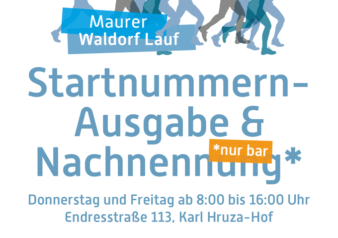 Nachnennung und Startnummer-Ausgabe