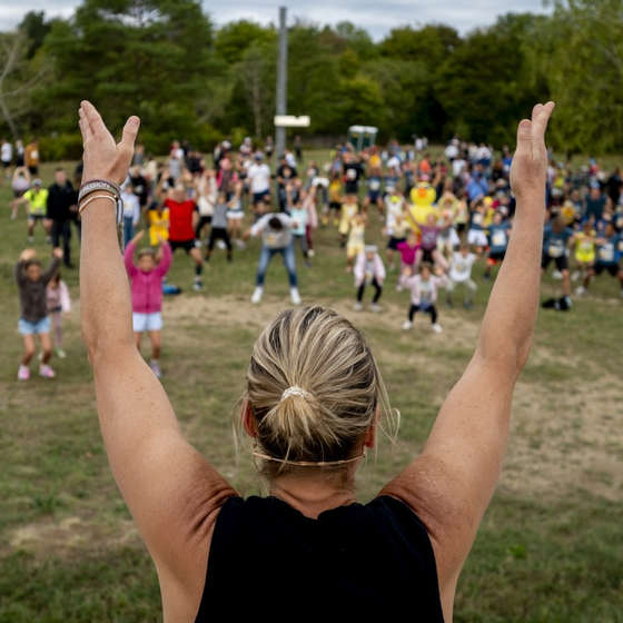 Aufwärmen vor dem Lauf