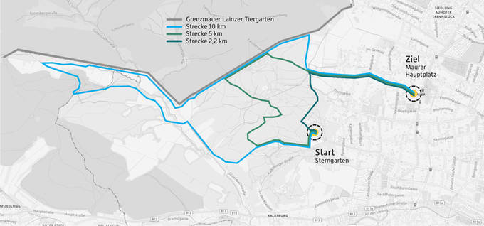 Maurer Waldorflauf 2026, Streckenübersicht