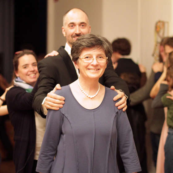 Barbara beim Tanzkurs ihrer 8. Klasse, 2019