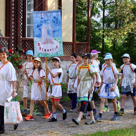 Mit ihrer 5. Klasse in Schönau zur Olympiade, Mai 2016