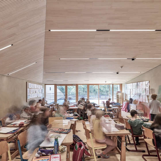 Klassenraum im Obergeschoss